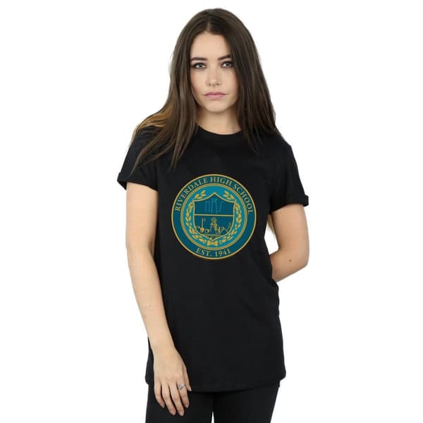 Riverdale Womens/Ladies High School Crest Cotton Boyfriend T-Shirt