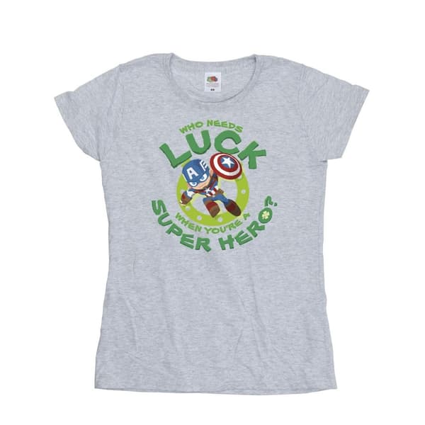 Marvel Dam / Dam St Patrick´s Day Captain America Luck T-shirt i bomull