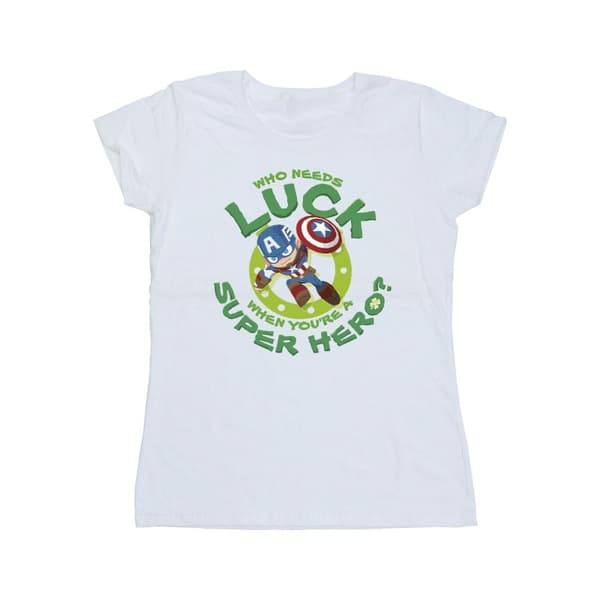 Marvel Dam / Dam St Patrick´s Day Captain America Luck T-shirt i bomull