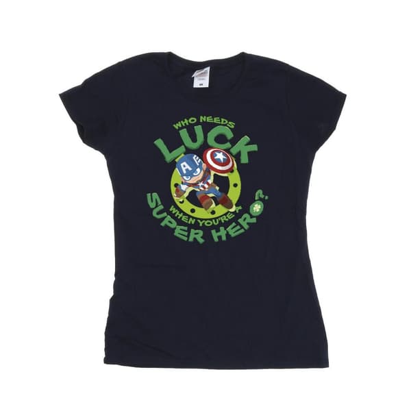 Marvel Dam / Dam St Patrick´s Day Captain America Luck T-shirt i bomull