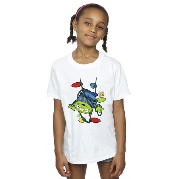 Disney T-shirt i bomull med julbelysning och utomjordingar från Toy Story