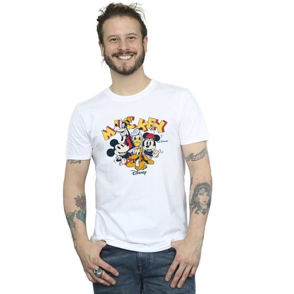 Disney Mens Mickey Mouse Group T-Shirt