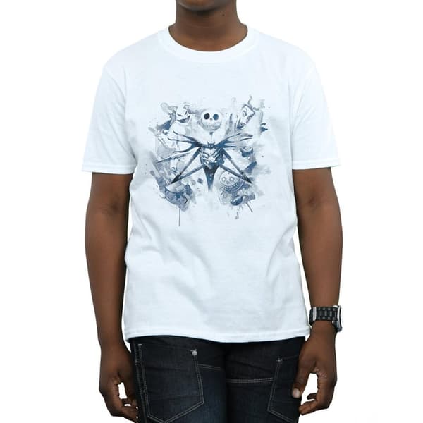 Disney Boys Nightmare Before Christmas Paint Spray Carers T-Shirt