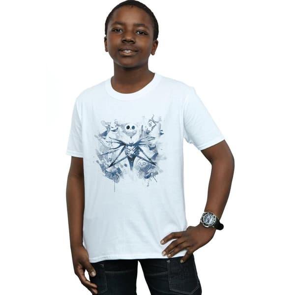 Disney Boys Nightmare Before Christmas Paint Spray Carers T-Shirt