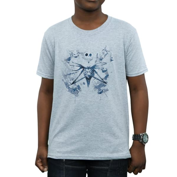 Disney Boys Nightmare Before Christmas Paint Spray Carers T-Shirt