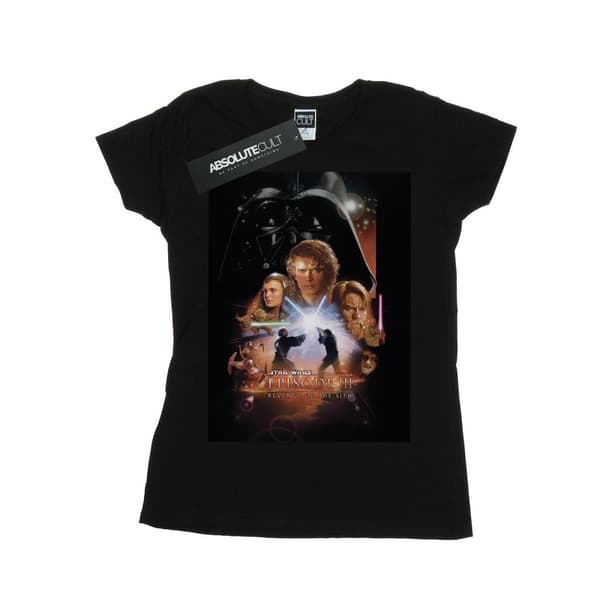 Star Wars Dam/Tjej Episode III Filmaffisch Bomulls-T-shirt