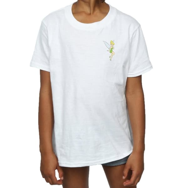 Disney Girls Tinkerbell Chest Cotton T-Shirt