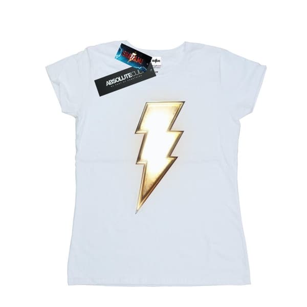 DC Comics Dam/Tjej - Shazam Bolt - Bomulls-T-shirt med logotyp