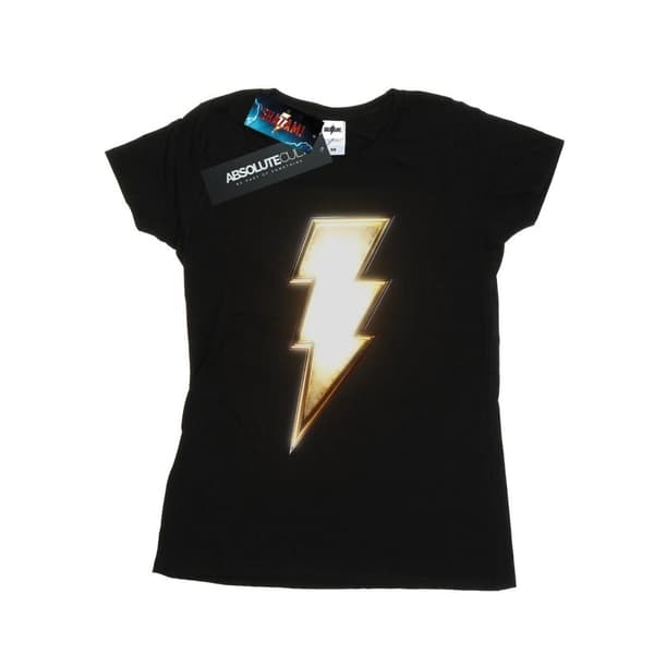 DC Comics Dam/Tjej - Shazam Bolt - Bomulls-T-shirt med logotyp