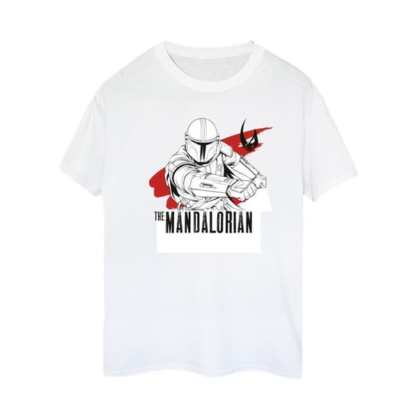 Star Wars Dam/Tjej The Mandalorian Mando Shoots Boyfriend T-shirt i bomull