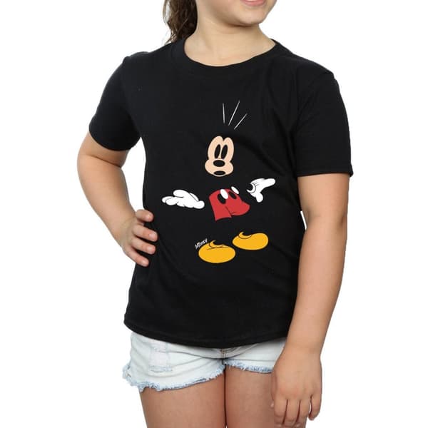 Disney Girls Mickey Mouse Surprised Cotton T-Shirt