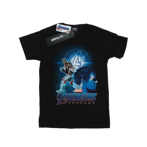 Marvel Womens/Ladies Avengers Endgame Hulk Team Suit Cotton Boyfriend T-Shirt Black L
