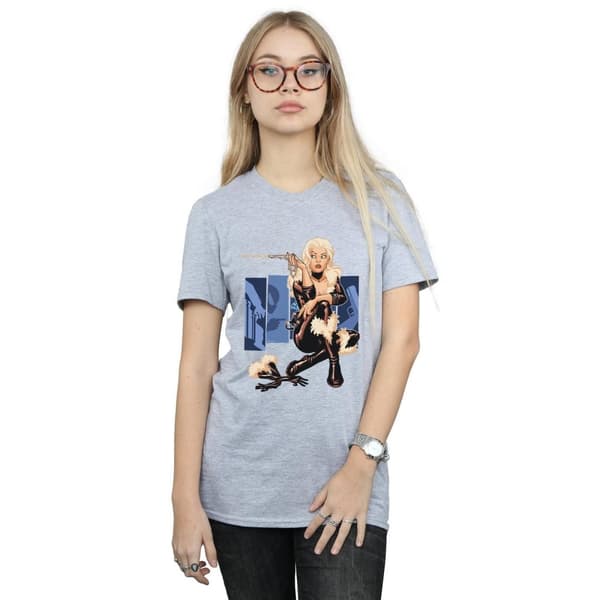 Marvel Womens/Ladies Black Cat Cover Cotton Boyfriend T-Shirt