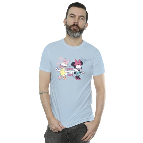 Disney Mens Minnie Daisy Beach Mode T-Shirt