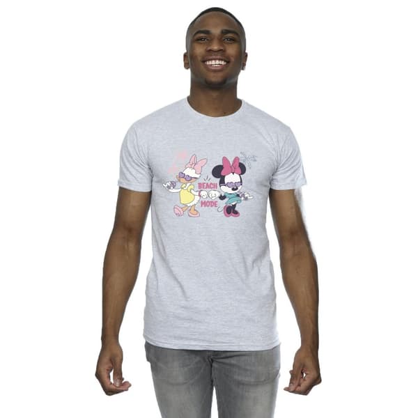 Disney Mens Minnie Daisy Beach Mode T-Shirt
