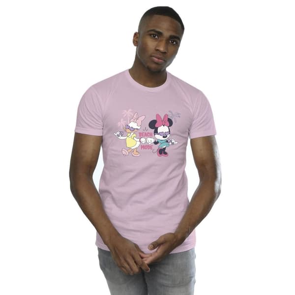 Disney Mens Minnie Daisy Beach Mode T-Shirt