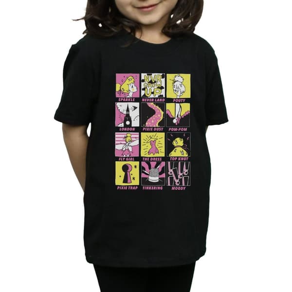 Disney Tinkerbell Squares T-shirt i bomull för flickor