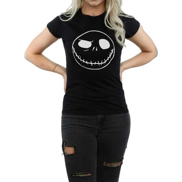 Disney Womens/Ladies Nightmare Before Christmas Jack´s Big Face Cotton T-Shirt
