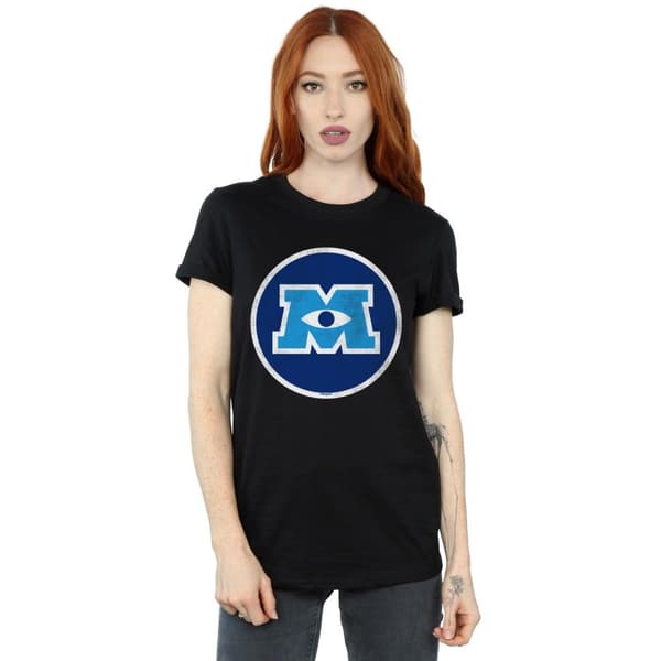 Disney Womens/Ladies Monsters University Monster Emblem Cotton Boyfriend T-Shirt