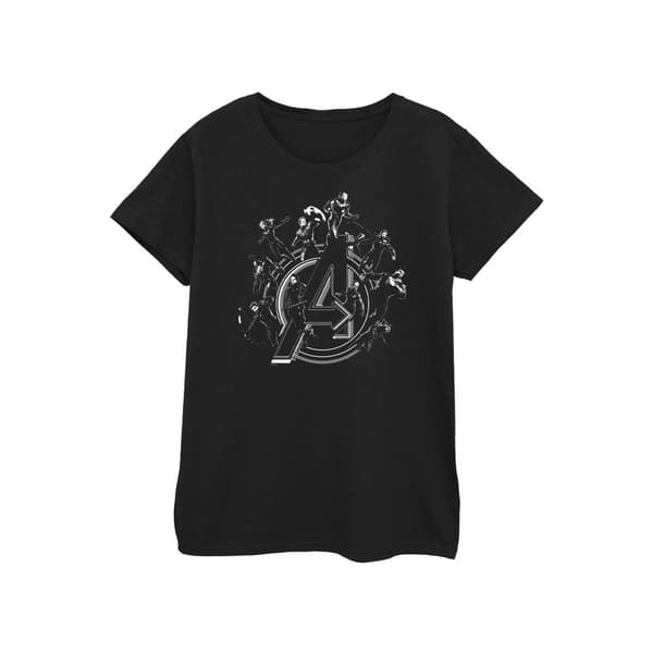 Marvel Dam/Tjej Avengers Endgame Hero Circle T-shirt i bomull Black M