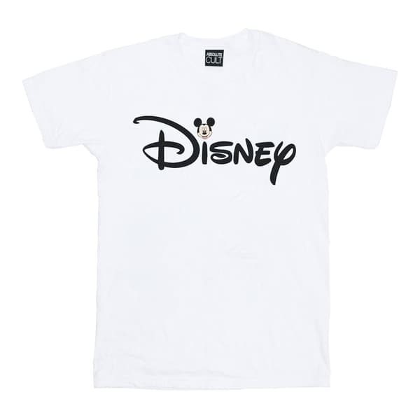 Disney Dam/Tjej Musse Pigg Logo Huvud Bomull Boyfriend T-shirt