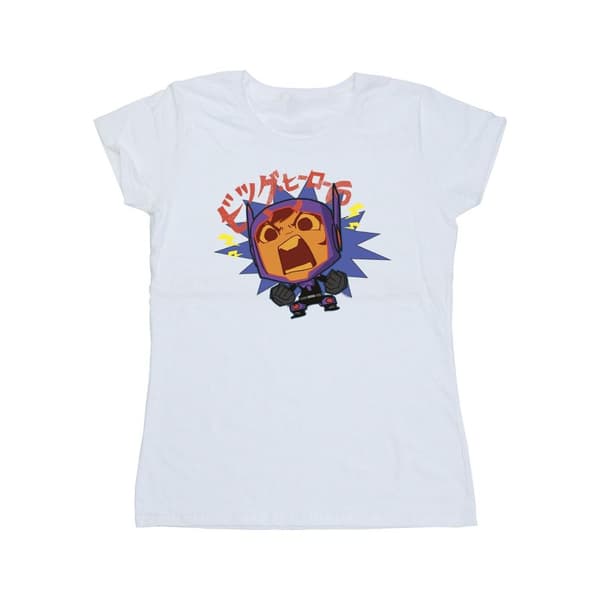 Disney Dam/Tjej Big Hero 6 Baymax Hiro Angry Manga Bomulls-T-shirt