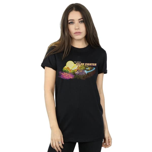 Marvel Womens/Ladies Black Panther Talon Fighter Wakanda Cotton Boyfriend T-Shirt