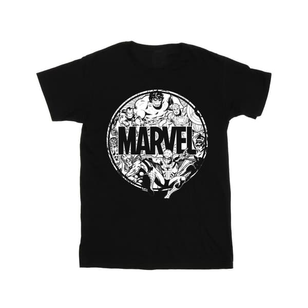 Marvel Comics T-shirt med logotyp i bomull för flickor