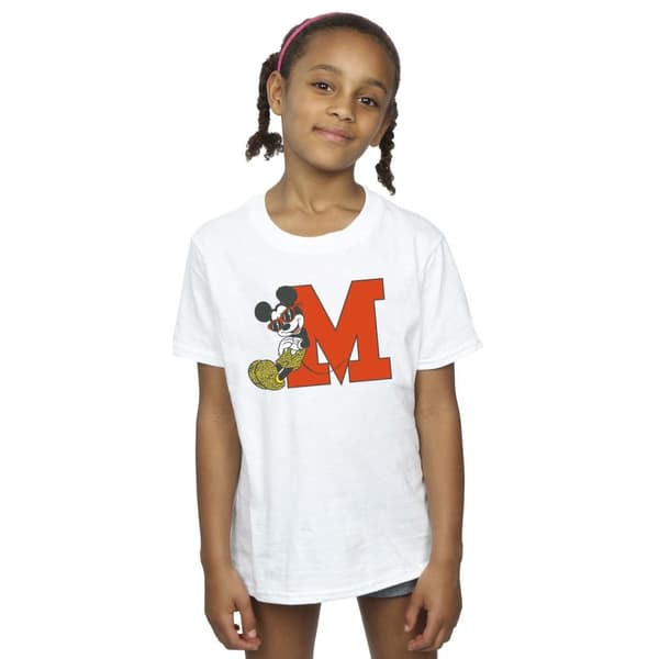 Disney Girls Mickey Mouse Leopard Trousers Cotton T-Shirt