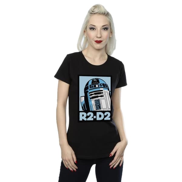 Star Wars Womens/Ladies R2-D2 Poster Cotton T-Shirt