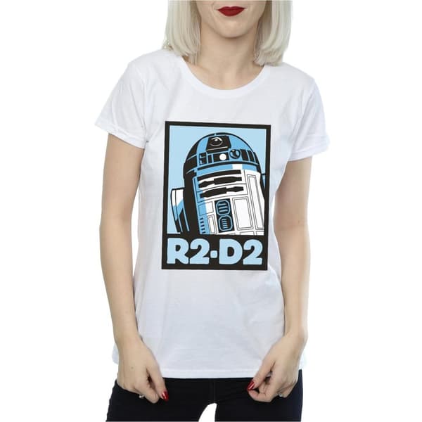 Star Wars Womens/Ladies R2-D2 Poster Cotton T-Shirt