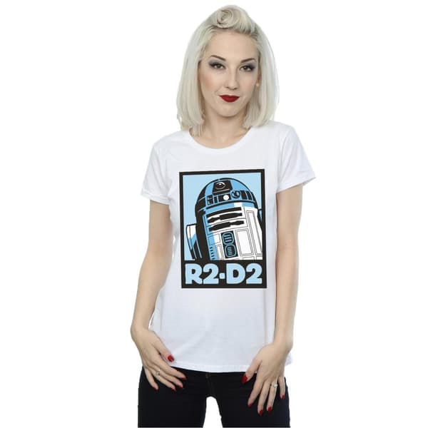 Star Wars Womens/Ladies R2-D2 Poster Cotton T-Shirt