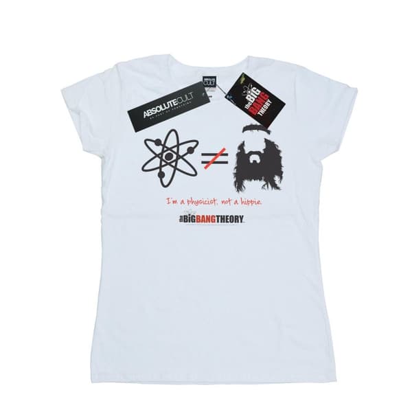 The Big Bang Theory Womens/Ladies I Am A Physicist Not A Hippie Cotton T-Shirt