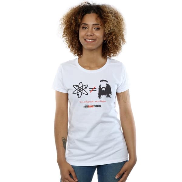 The Big Bang Theory Womens/Ladies I Am A Physicist Not A Hippie Cotton T-Shirt