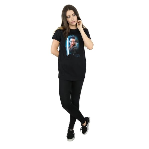 Star Wars Womens/Ladies The Last Jedi Rey Brushed Cotton Boyfriend T-Shirt