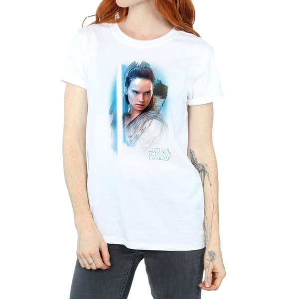 Star Wars Womens/Ladies The Last Jedi Rey Brushed Cotton Boyfriend T-Shirt
