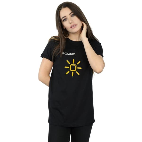 The Police Womens/Ladies Invisible Sun Cotton Boyfriend T-Shirt