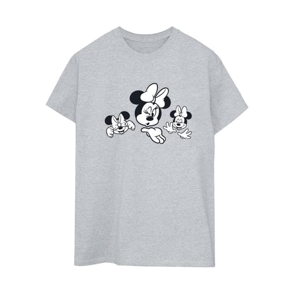 Disney Dam/Lady Minnie Mouse Three Faces Boyfriend T-shirt i bomull