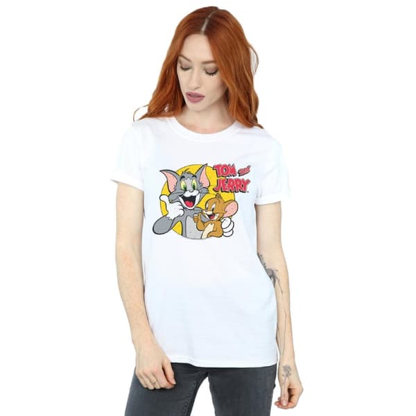 Tom And Jerry Womens/Ladies Thumbs Up Cotton Boyfriend T-Shirt