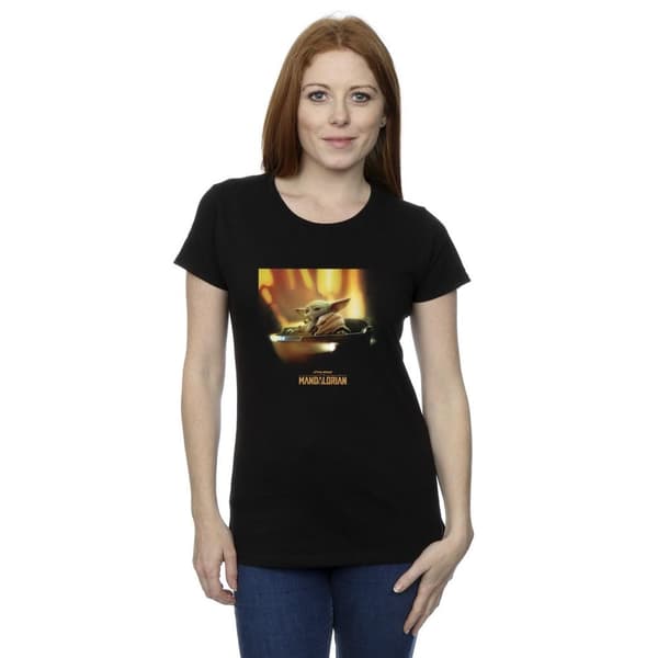 Star Wars Womens/Ladies The Mandalorian Grogu Painted Cotton T-Shirt