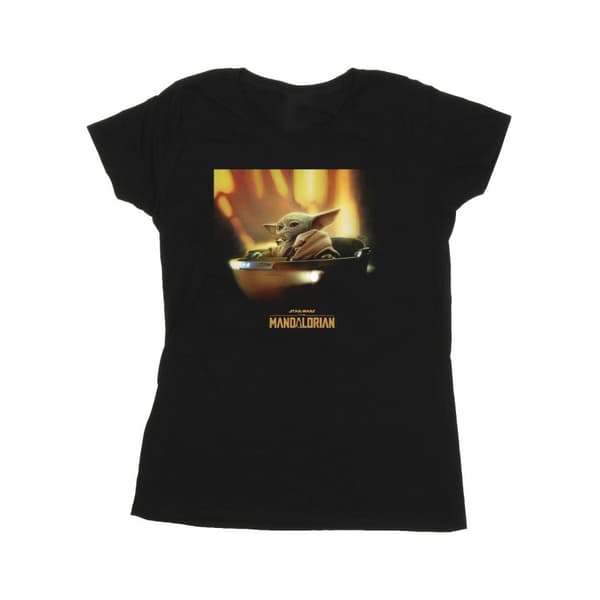 Star Wars Womens/Ladies The Mandalorian Grogu Painted Cotton T-Shirt