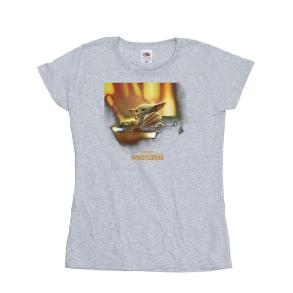 Star Wars Womens/Ladies The Mandalorian Grogu Painted Cotton T-Shirt