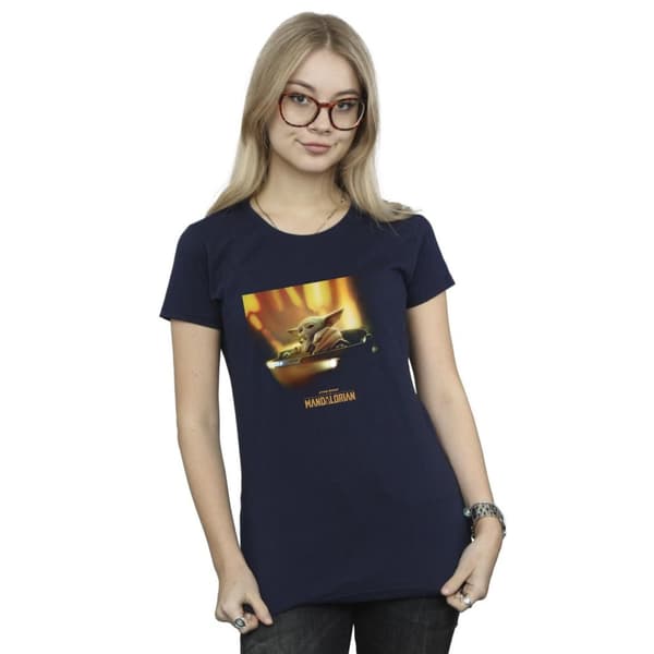 Star Wars Womens/Ladies The Mandalorian Grogu Painted Cotton T-Shirt