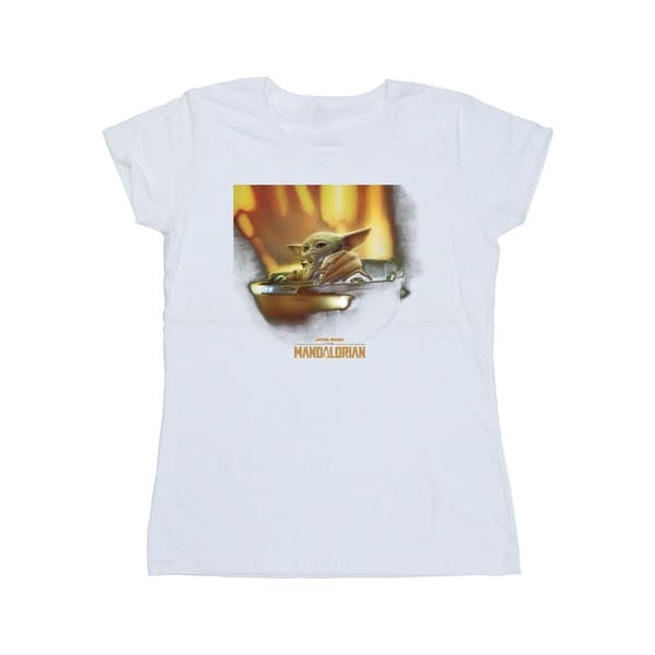 Star Wars Womens/Ladies The Mandalorian Grogu Painted Cotton T-Shirt