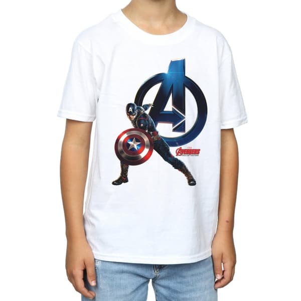 Marvel Pojkar - Captain America Pose T-shirt