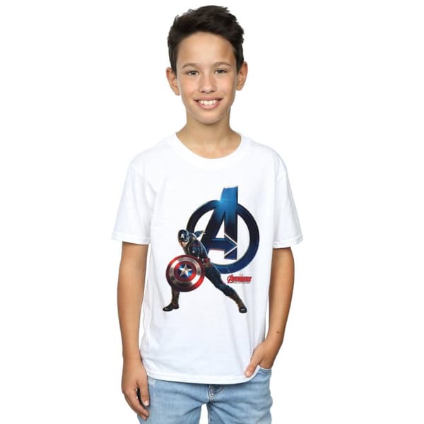 Marvel Pojkar - Captain America Pose T-shirt