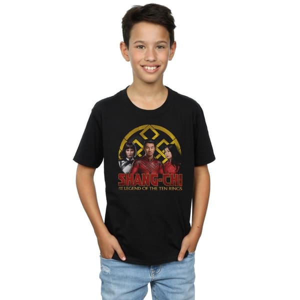 Marvel Pojkar Shang-Chi och legenden om de tio ringarna - T-shirt med grupplogotyp och emblem
