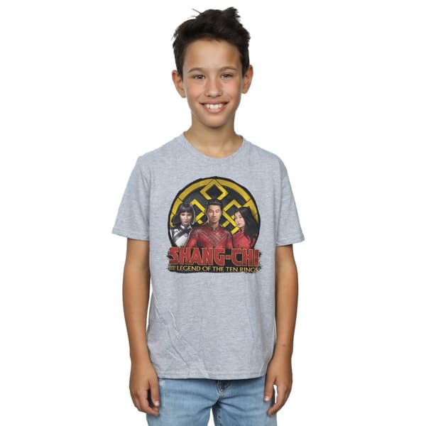 Marvel Pojkar Shang-Chi och legenden om de tio ringarna - T-shirt med grupplogotyp och emblem