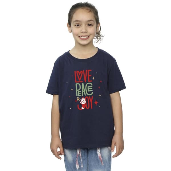 Disney T-shirt i bomull för flickor Aristocats Marie Love Peace Joy