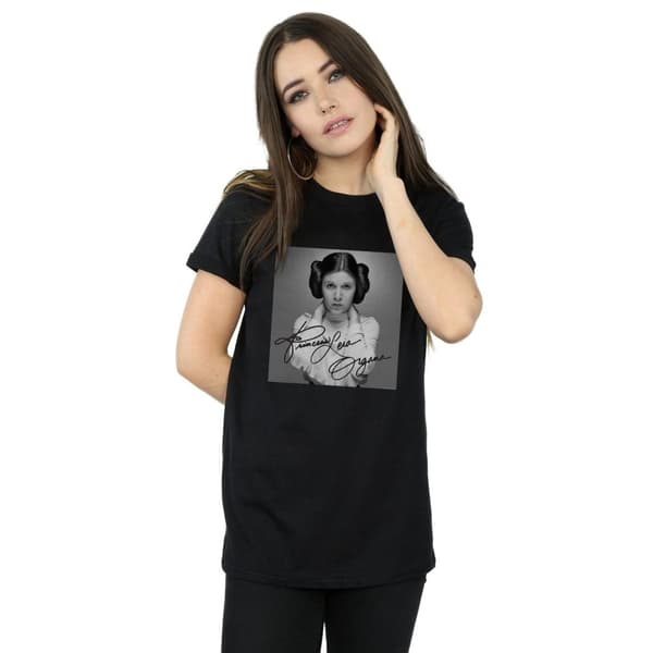 Star Wars Womens/Ladies Princess Leia Organa Cotton Boyfriend T-Shirt